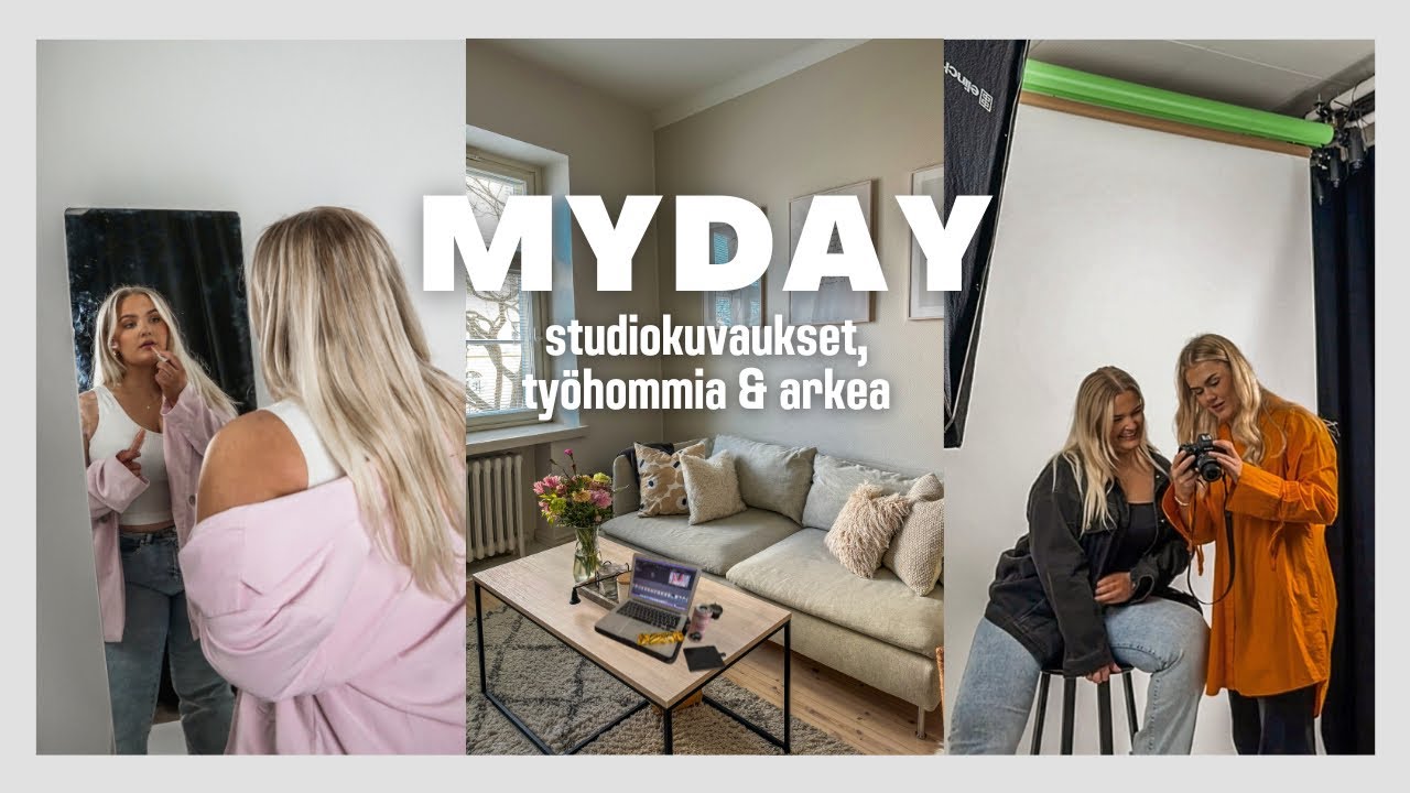 MYDAY | studiokuvaukset, työhommia & muuta arkea