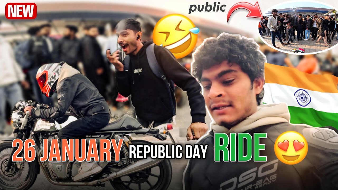 26JANUARY REPUBLIC DAY RIDE PUBLIC PAGAL JO GAI  / #automobile #continentalgt650 #gt650 #youtube 