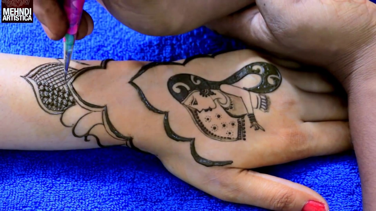 How To Draw Henna Mehndi Dulhan | Most Easy Traditional Mahendi For Beginners
