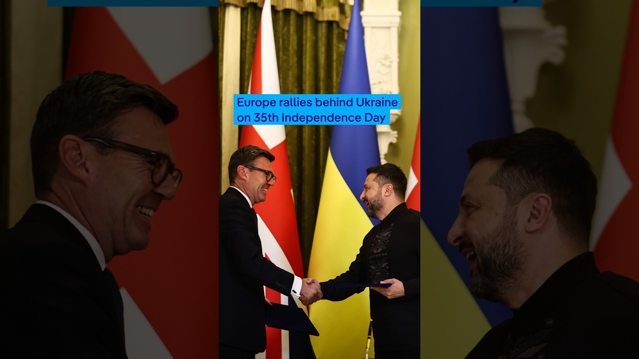 Europe rallies behind Ukraine on the country&rsquo;s 35th Independence Day | DW News