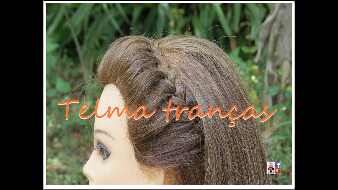 Tiara com Trança, penteado clássico, classic hairstyle, Простая прическа - Telma tranças