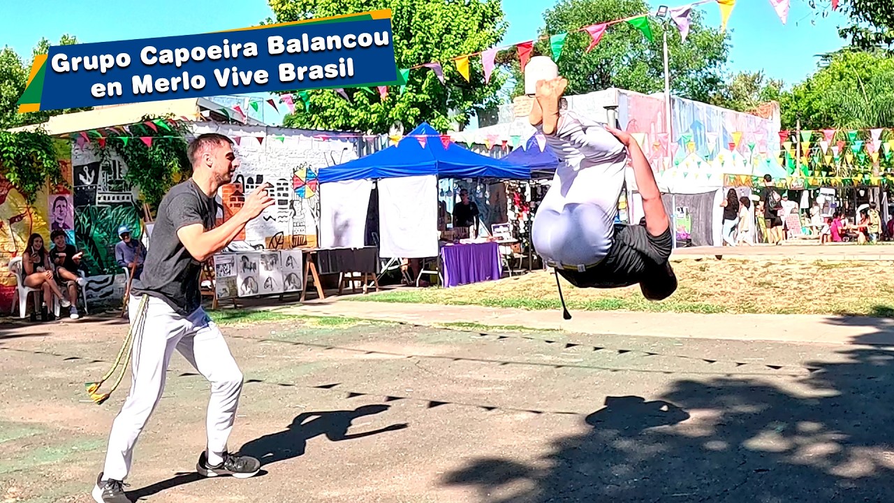 Clase y show de Capoeira - Grupo Capoeira Balançou en Merlo Vive Brasil