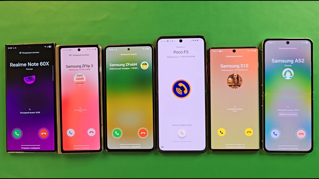 Guess Who Incoming calls Samsung ZFold2 Samsung S23u Motorolla Razr50 Samsung Note10 Samsung Flip5