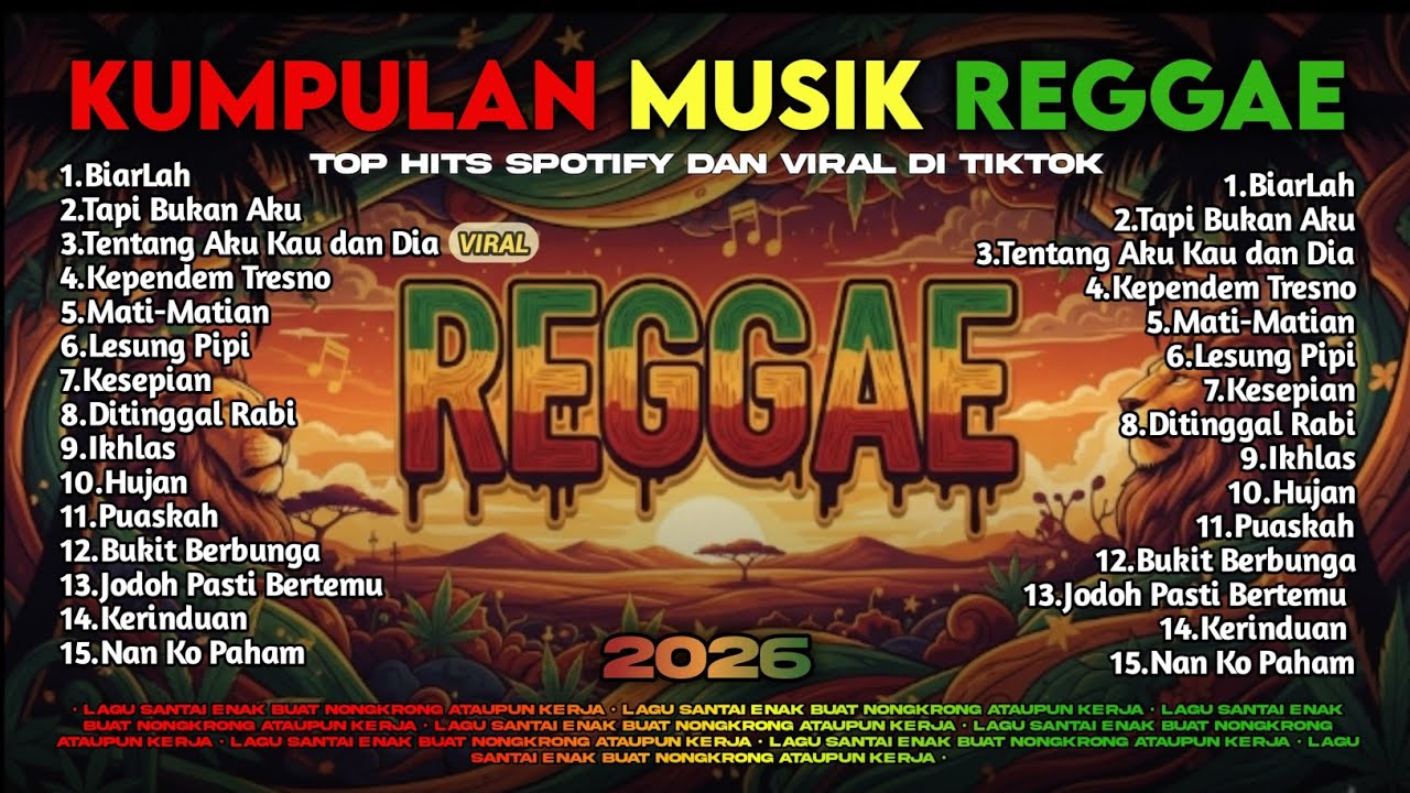 Kumpulan Musik Reggae Terbaru 2026 🦁 Top Hits Spotify & Viral TikTok (Full Album)