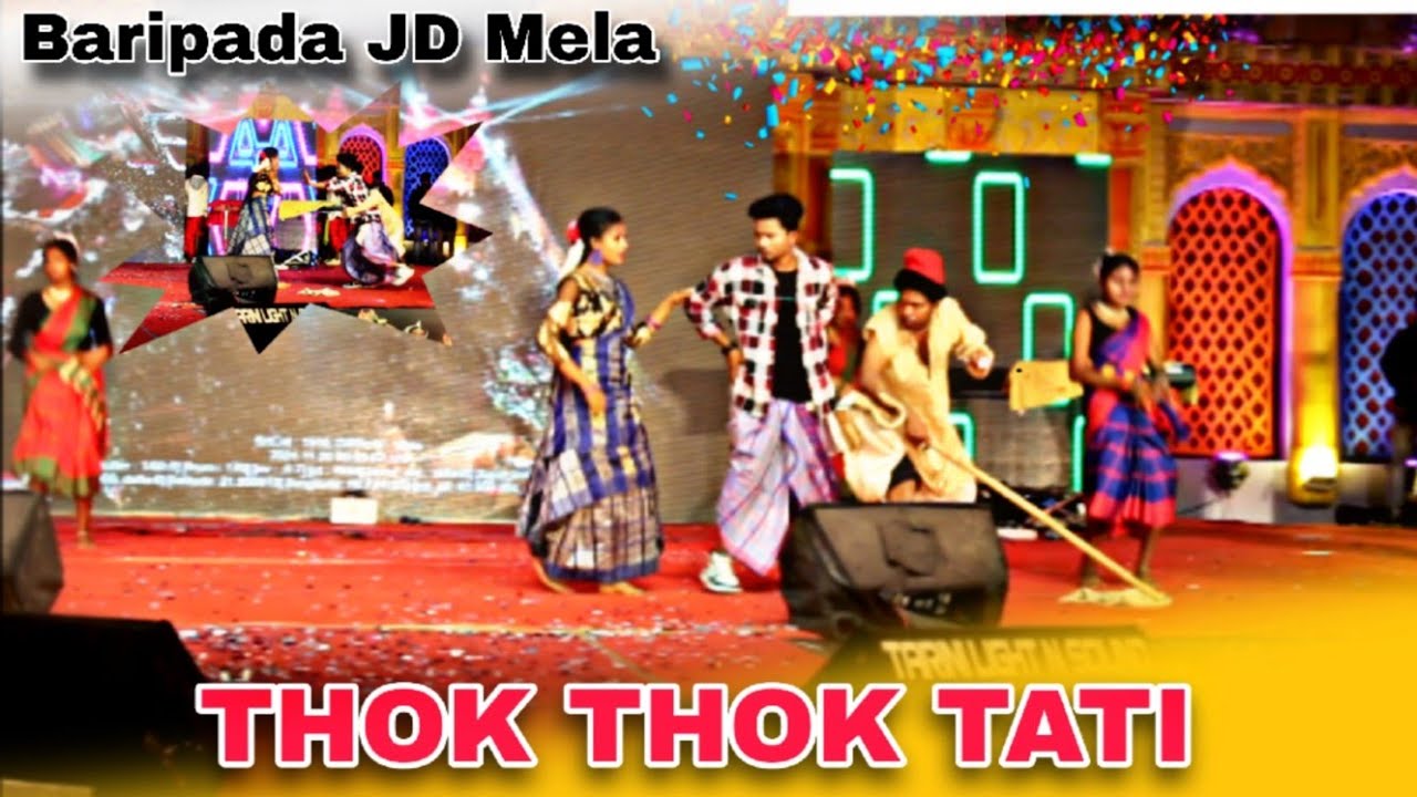 Thok Thok Santali Stage Performance Baripada 2024 l Baripada jagadhatri mela video #mangatudu