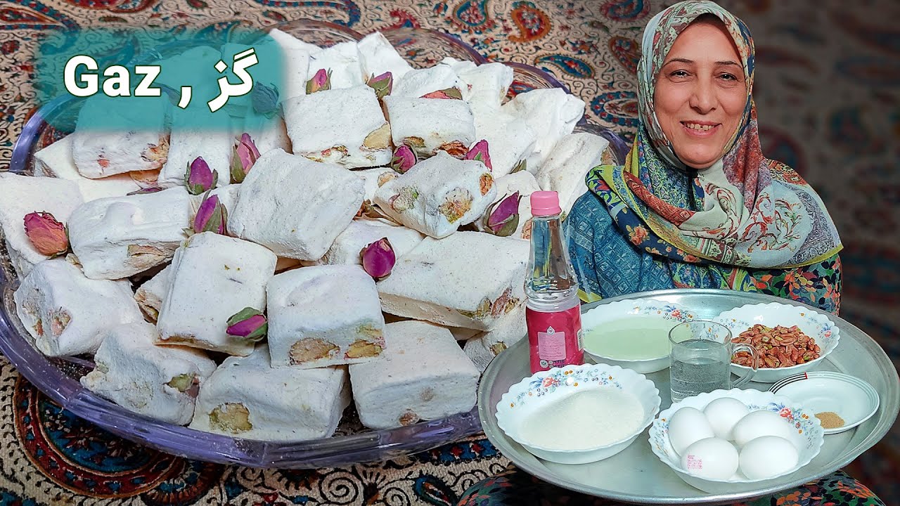 Gaz (Persian Nougat) Recipe - traditional Persian Nougat