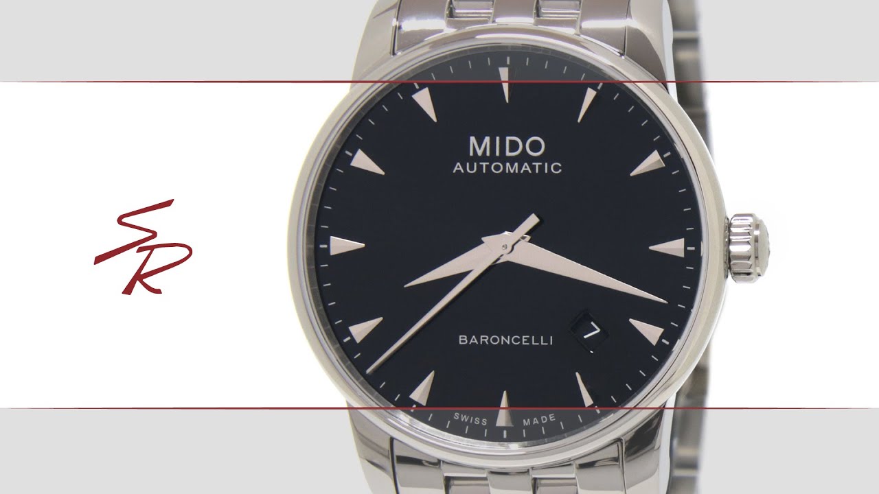 Mido Baroncelli 38mm Black M8600.4.18.1