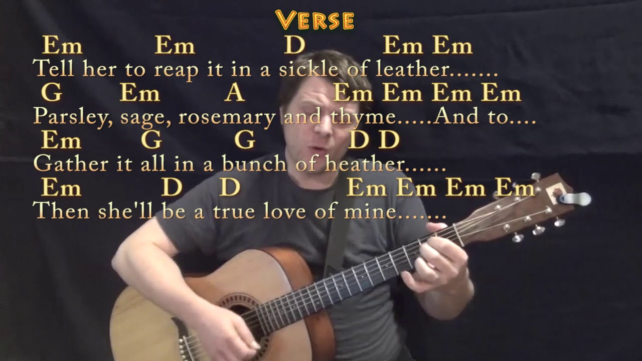 Scarborough Fair (Traditional) Strum Guitar Cover Lesson in Em with Chords/Lyrics