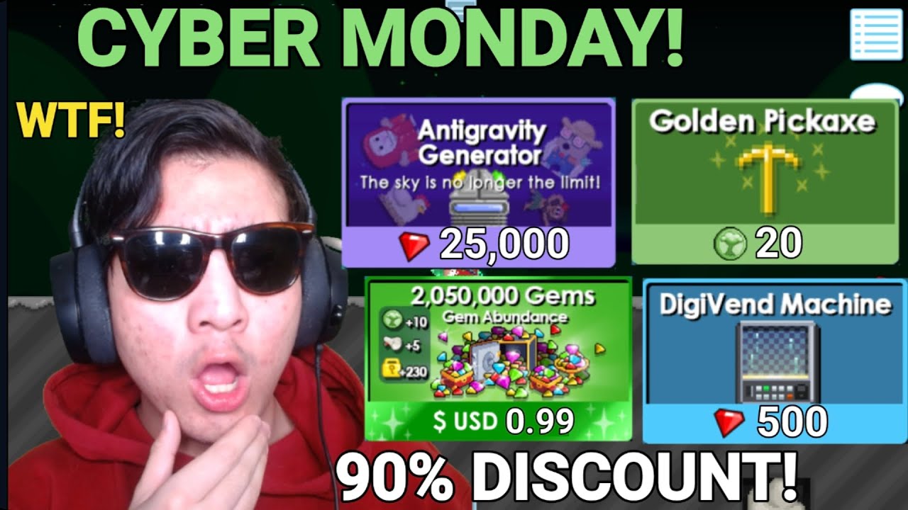 WTF! 90% DISCOUNT IN CYBER MONDAY! (GT BROKEN!) - Growtopia