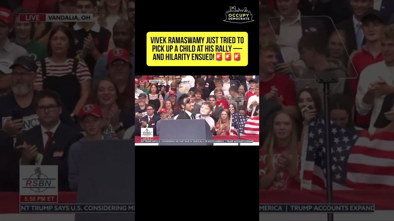 Vivek PICKS KID UP at rally, HILARITY ENSUES!🚨🚨🚨