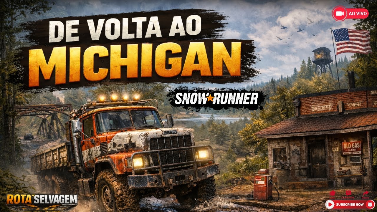 SnowRunner AO VIVO 🔴 De Volta ao Michigan #snowrunner