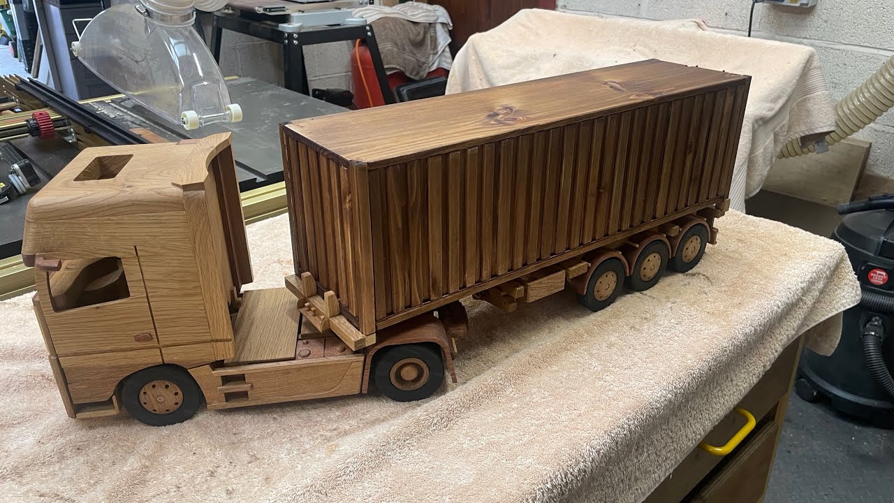 A Sea Container for the Trailer on the Merecedes Truck