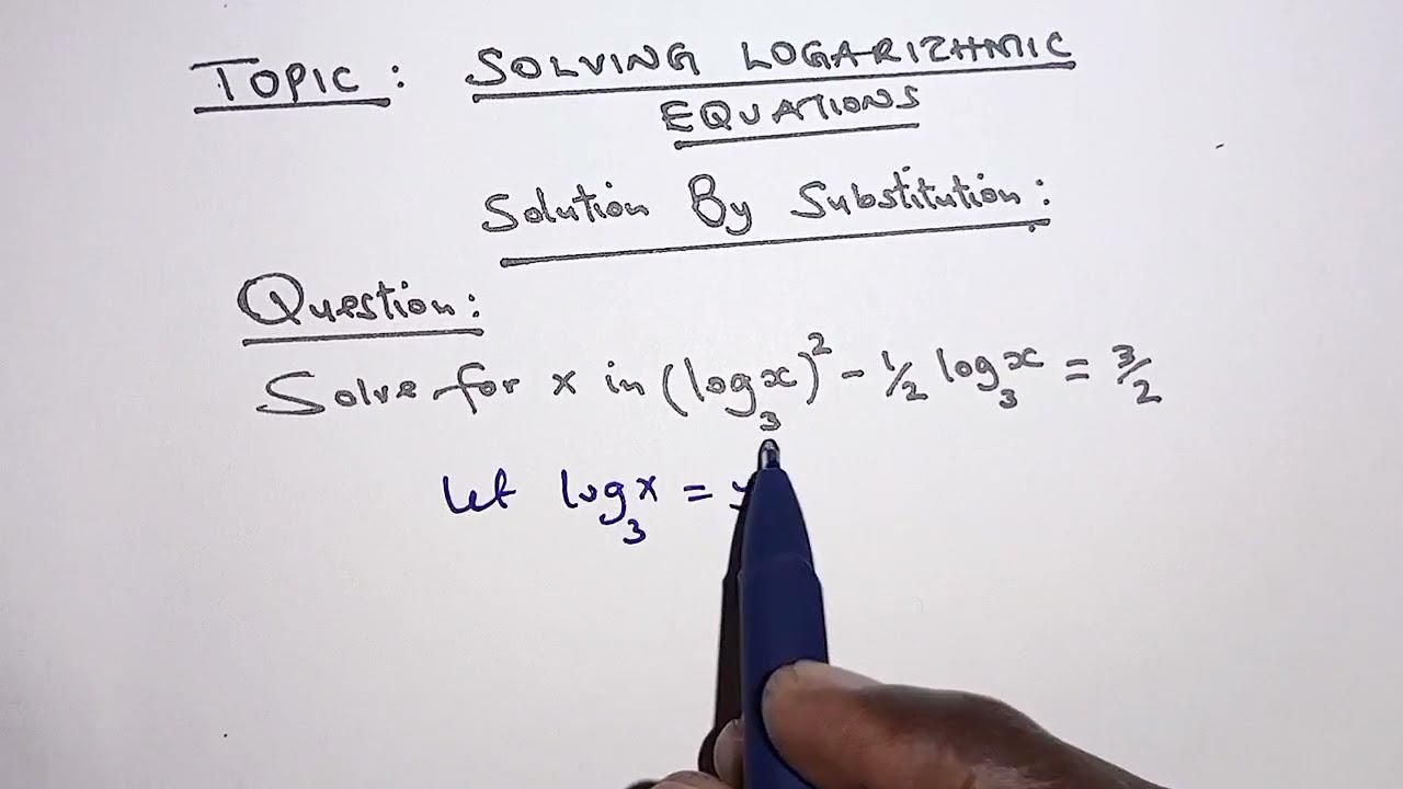 Solve Logarithmic Equations by Substitution | Step-by-Step Math Tutorial