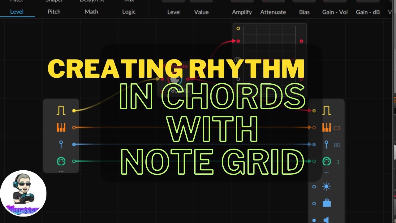 Creating rhythm from sustained chords with Note Grid in Bitwig