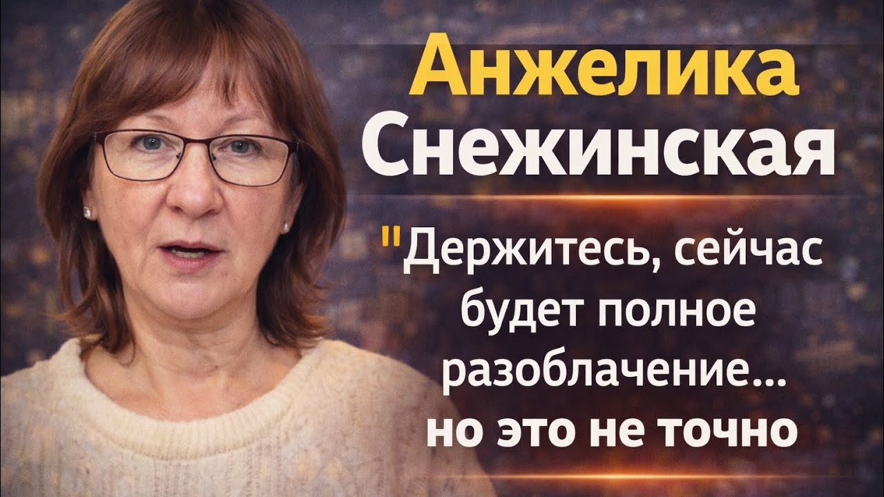 Анжелика Снежинская — «Держитесь, сейчас будет полное разоблачение». Но это не точно