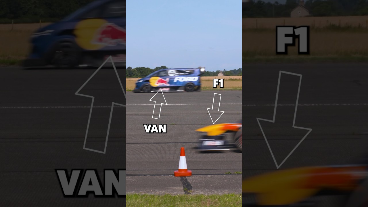 F1 Car vs Van 👀