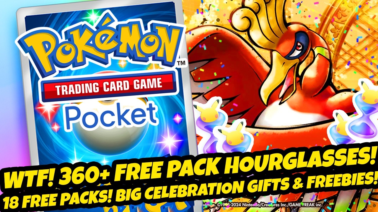 *BREAKING NEWS* 360+ FREE PACK HOURGLASSES! 18 FREE PACKS! CELEBRATION GIFT! FREEBIES Pokémon Pocket