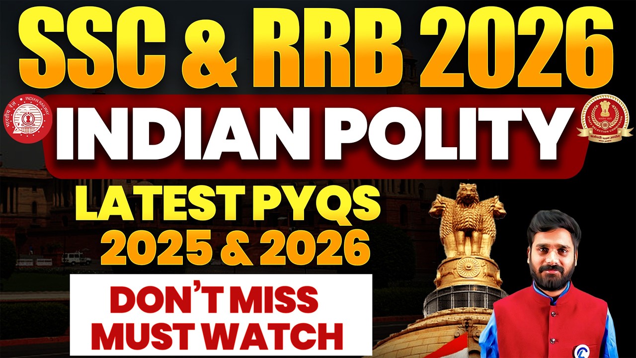 Indian Polity | SSC & RRB Top 25 Latest 2025–26 PYQs | One Shot Rapid Revision | Complete Concept