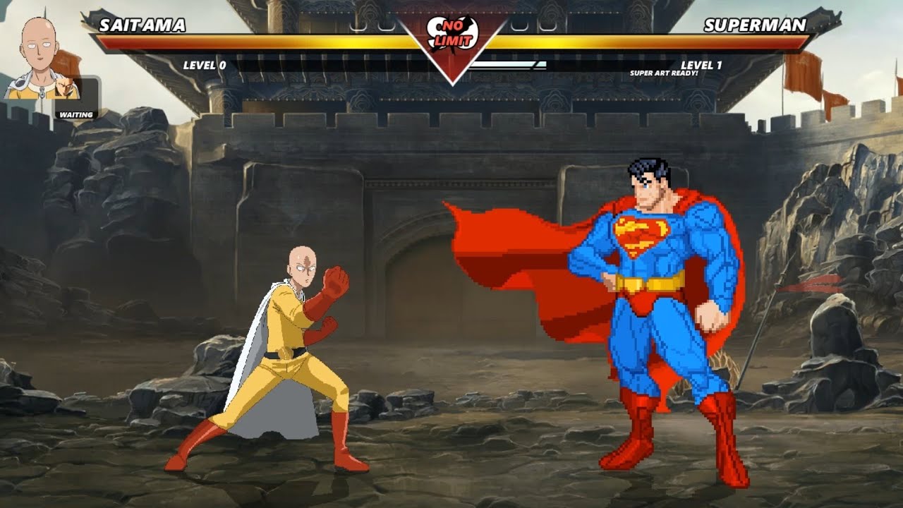 SAITAMA vs SUPERMAN - Amazing epic fight battle !