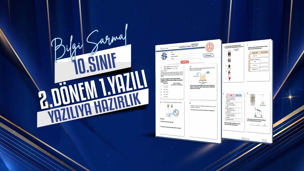 10. Sınıf Kimya 2. Dönem 1. Yazılıya Hazırlık | Bilgi Sarmal Yayınları