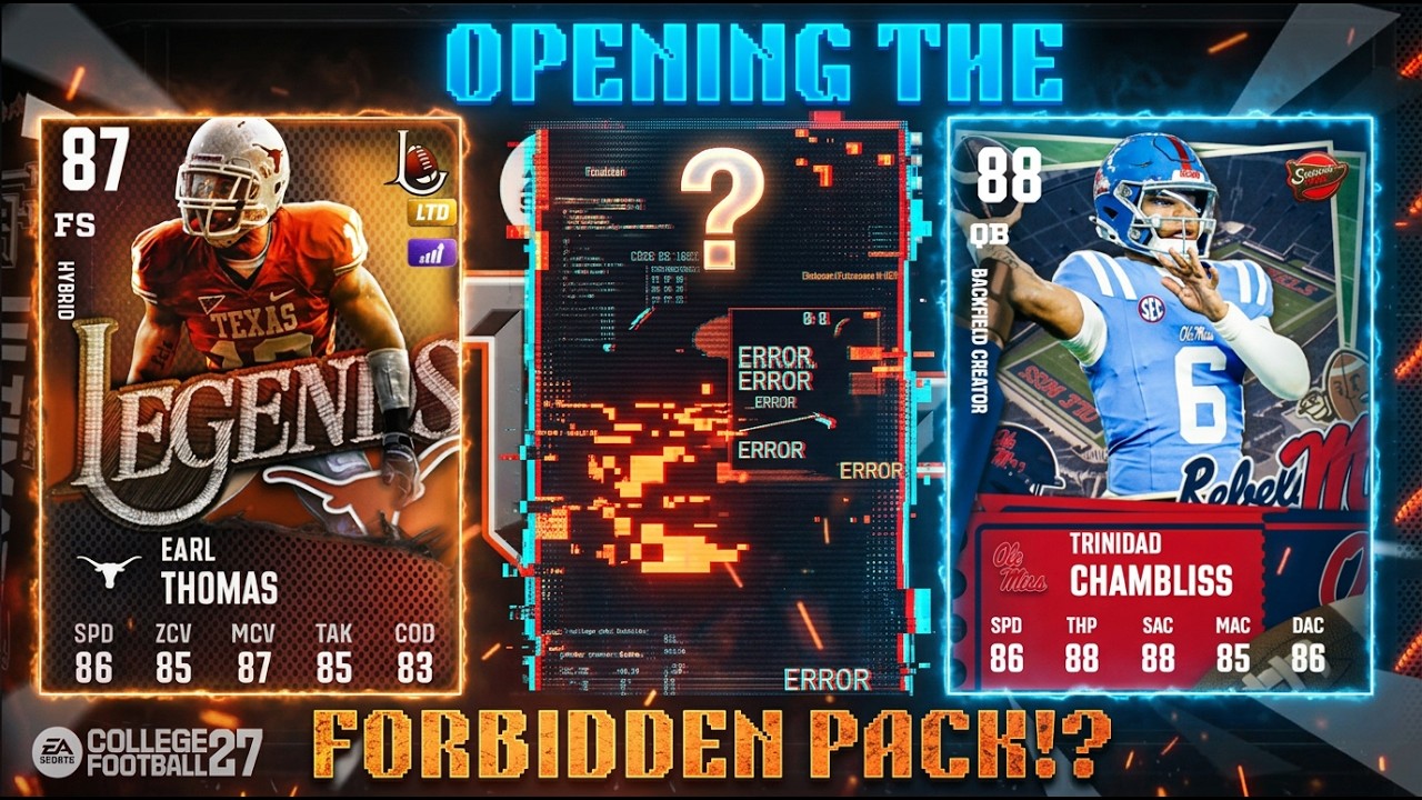 I OPENED THE FORBIDDEN PACKS IN CUT 27! HUGE LTD PULL IN COLLEGE FOOTBALL ULTIMATE TEAM 27!