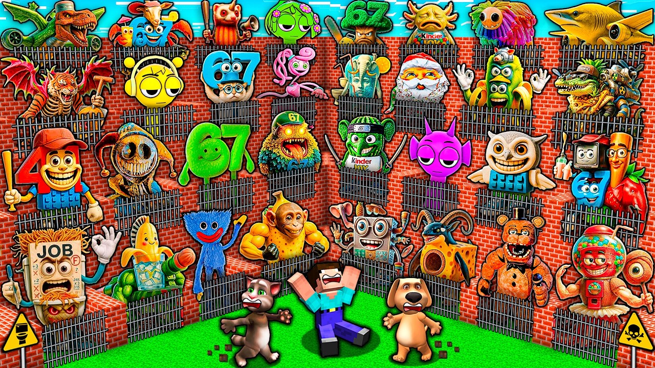 SURVIVAL in MEGA MAZE with GIANT ARMY of ITALIAN MEMES - UDIN DIN DUN - MINECRAFT Animation Gameplay