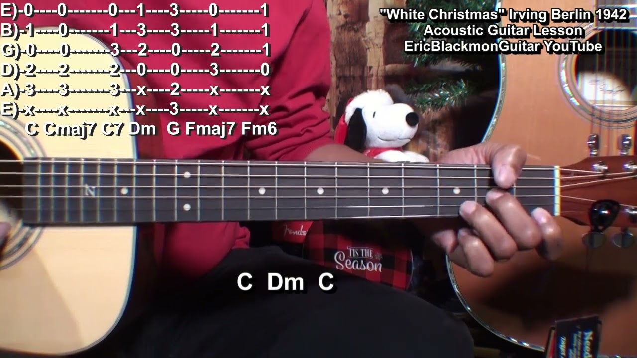 How To Play WHITE CHRISTMAS Guitar Chords Lesson Irving Berlin 1942 