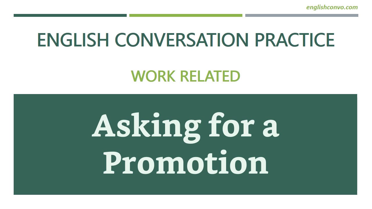 Asking for a Promotion | Work Related | English Conversation