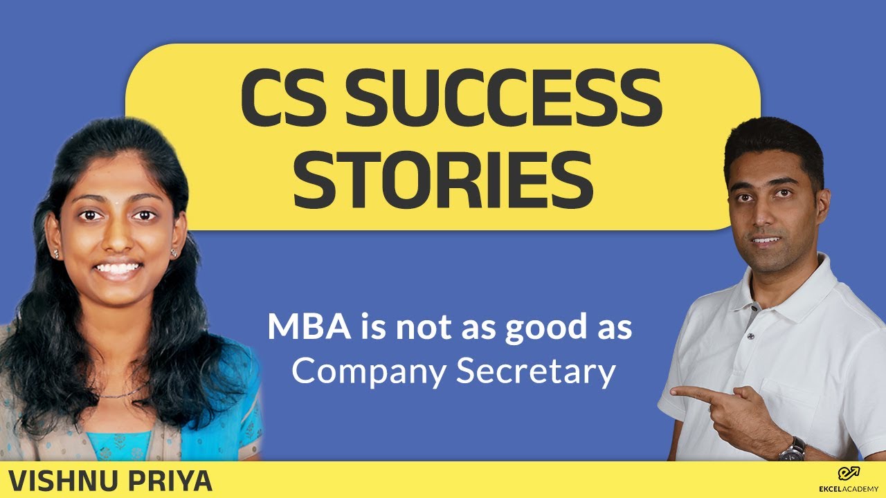 CS Success Stories :MBA was not enough, want to become a Company Secretary : Vishnupriya