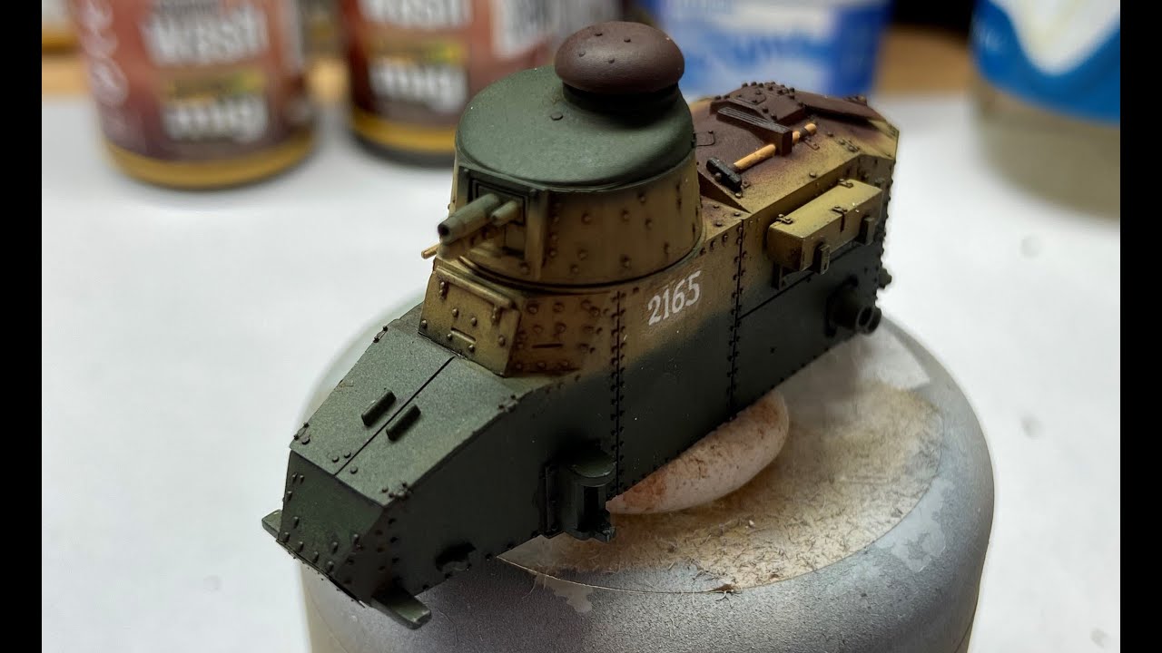 1/72 Flyhawk Ft-17 cast turret wash application and clean up (better quality)