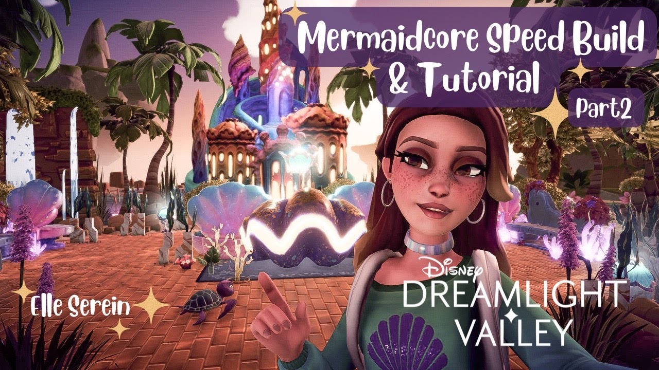 Mermaidcore Speed Build and Tutorial 🧜🏼‍🌊 — Disney Dreamlight Valley Part 2
