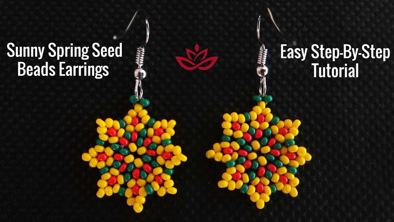 Sunny Spring Seed Beads Earrings - Tutorial. How to Make DIY Seed Beads Earrings?