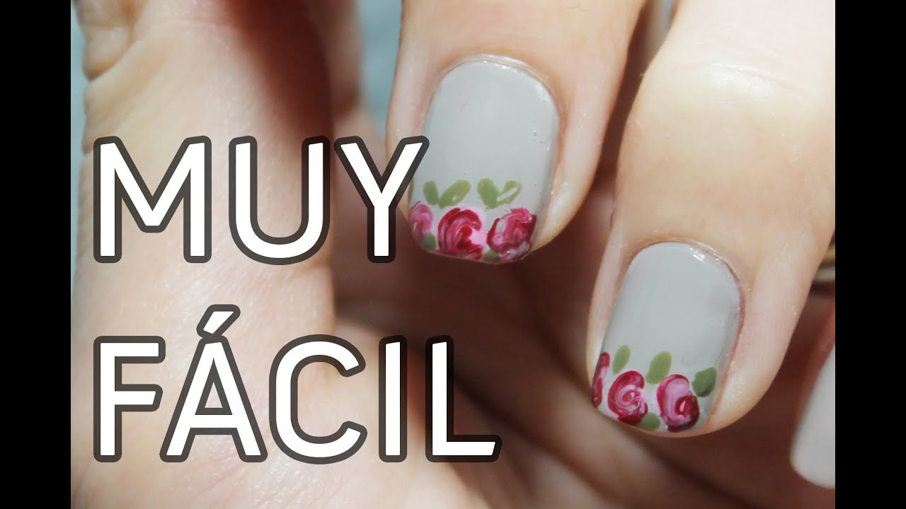 Manicura francesa con flores paso a paso | MUY F&Aacute;CIL
