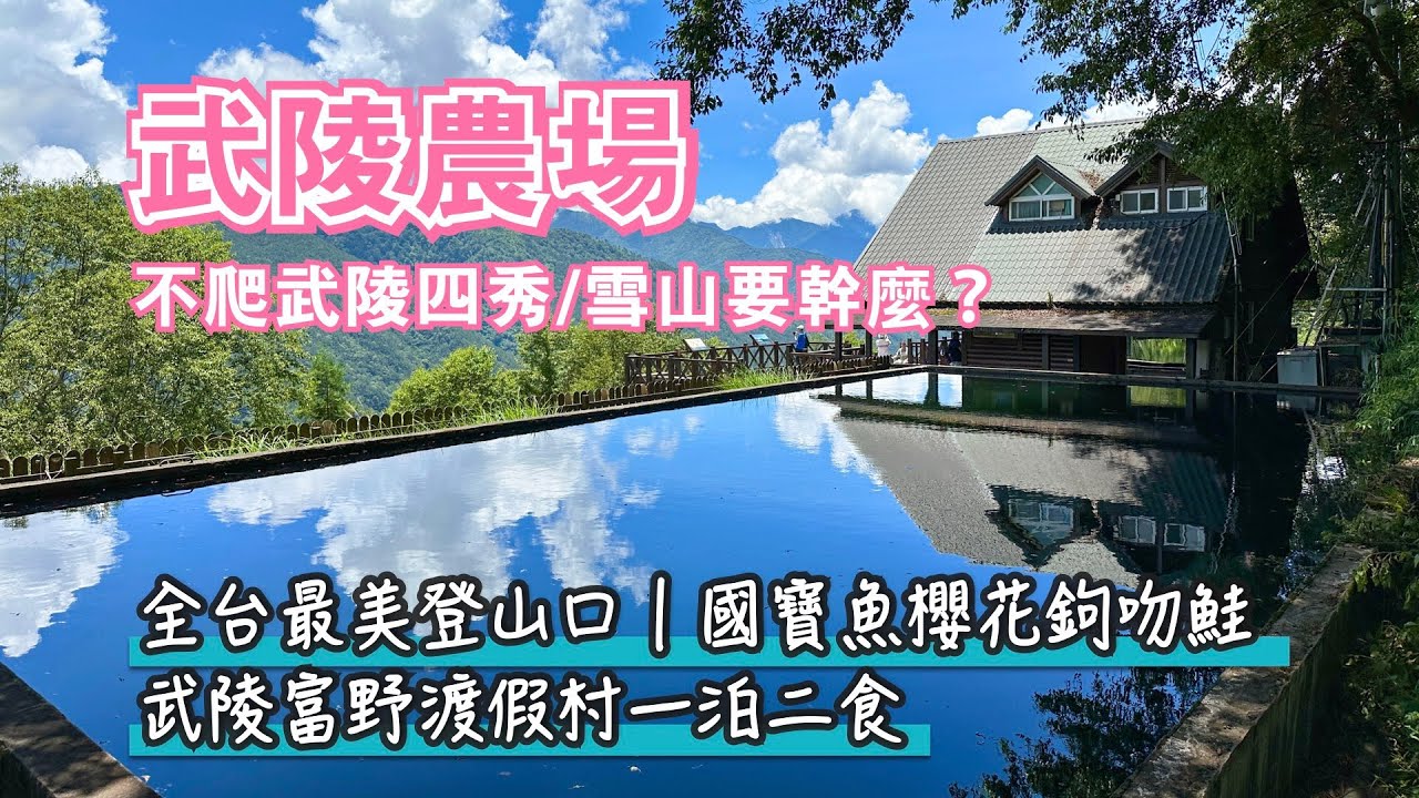 武陵農場｜不爬武陵四秀、雪山要幹麼？七家灣溪賞國寶魚櫻花鉤吻鮭，全台最美登山口吃限定冰淇淋，露營區森林咖啡吧，武陵富野渡假村一泊二食｜雪霸國家公園｜台中和平景點
