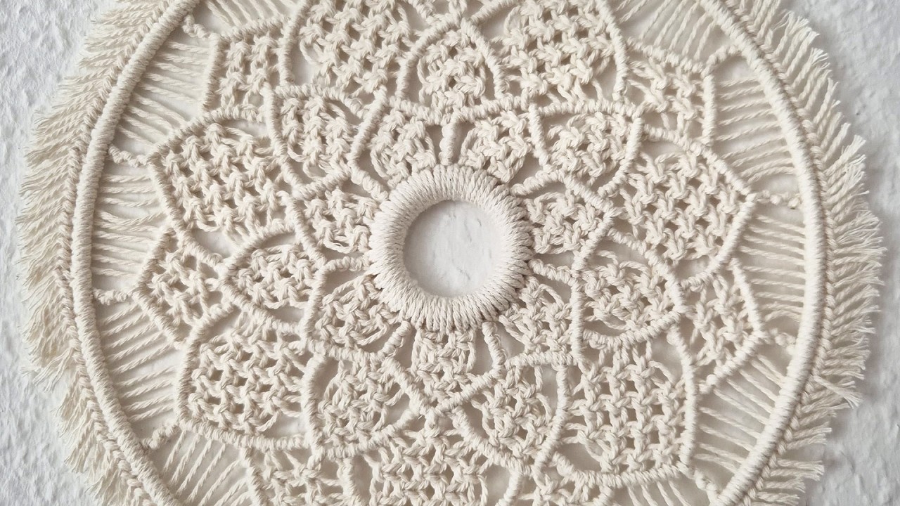 DIY Round Macrame Mandala Flower in Circle | Unique Dream Catcher | Macramé Wall Hanging