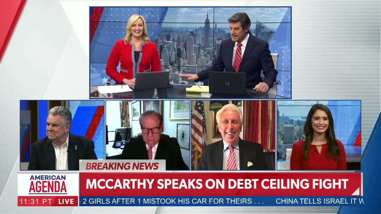 NewsmaxTV American Agenda, Krysia Lenzo talking about debt ceiling