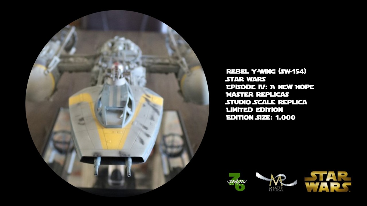 [Master Replicas] Star Wars Rebel Y-Wing Edycja Limitowana SW-154 z podpisem Angusa MacInnesa