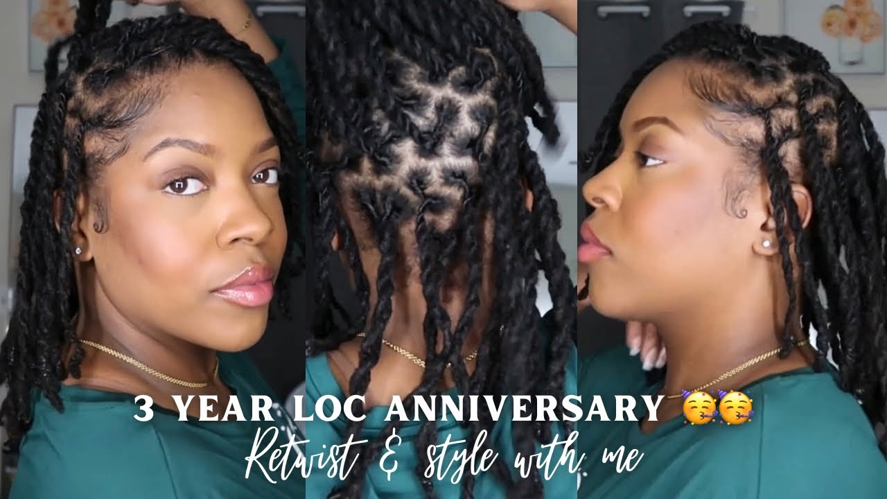 3 YEAR LOC ANNIVERSARY | RETWIST & STYLE WITH ME | LOC JOURNEY