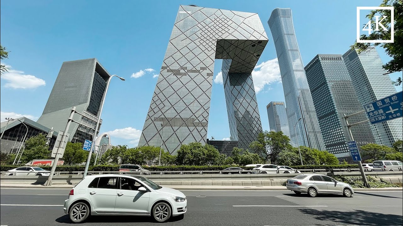 「4K」Walking in Beijing Central Business District｜China beijing World Towers