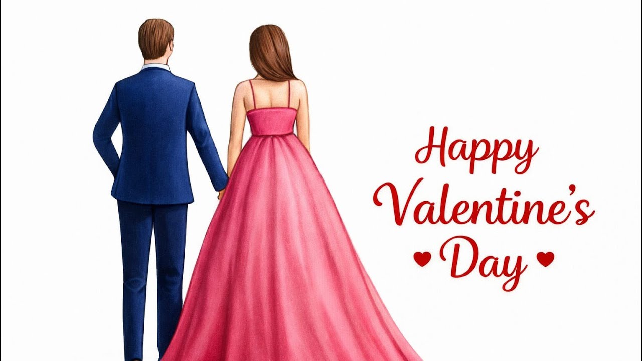 Valentine’s Day Couple Art ❤️ Romantic Drawing for Lovers 2026|Valentine Special Couple Sketch|