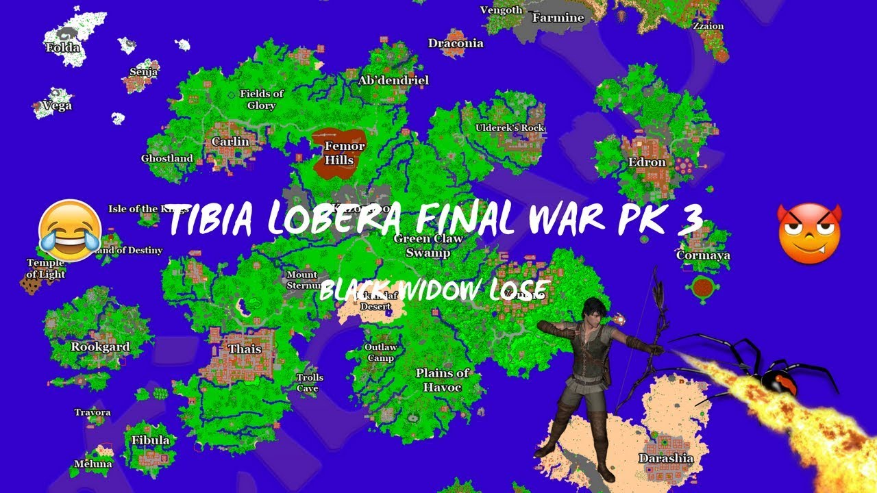 Tibia Lobera Final Act War Pk 3 (Black Widow Lose)🤣🤣🤣🤣
