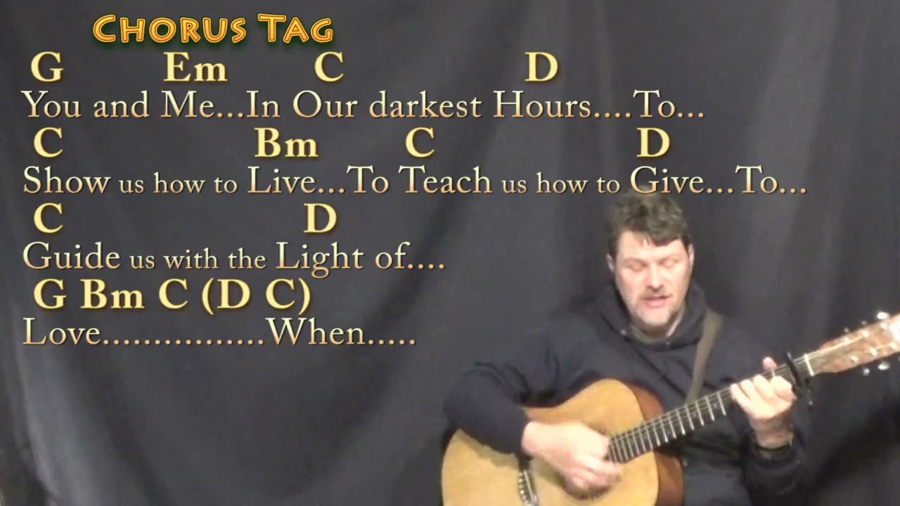 Angels Among Us (ALABAMA) Strum Guitar Cover Lesson - Capo 1st Fret