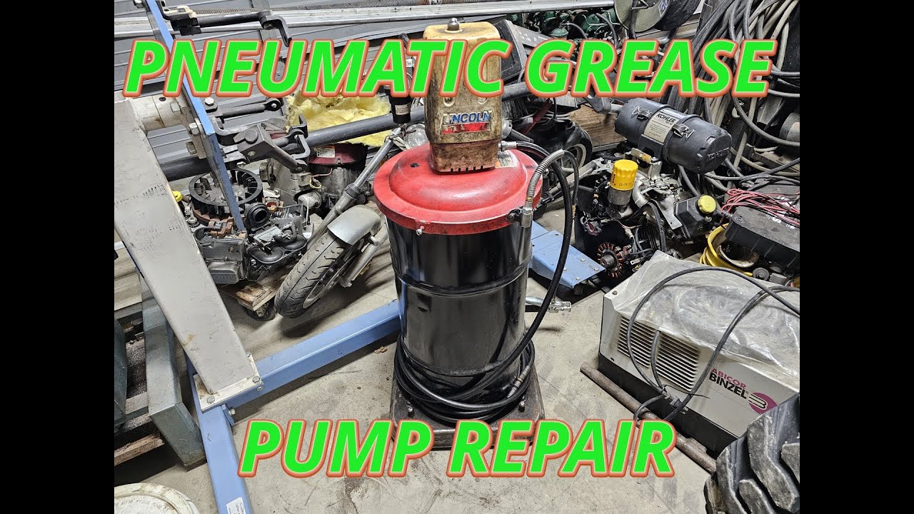 Lincoln Air Grease Pump Troubleshooting and Repair 82050 Pneumatic Barrel Greaser Motor