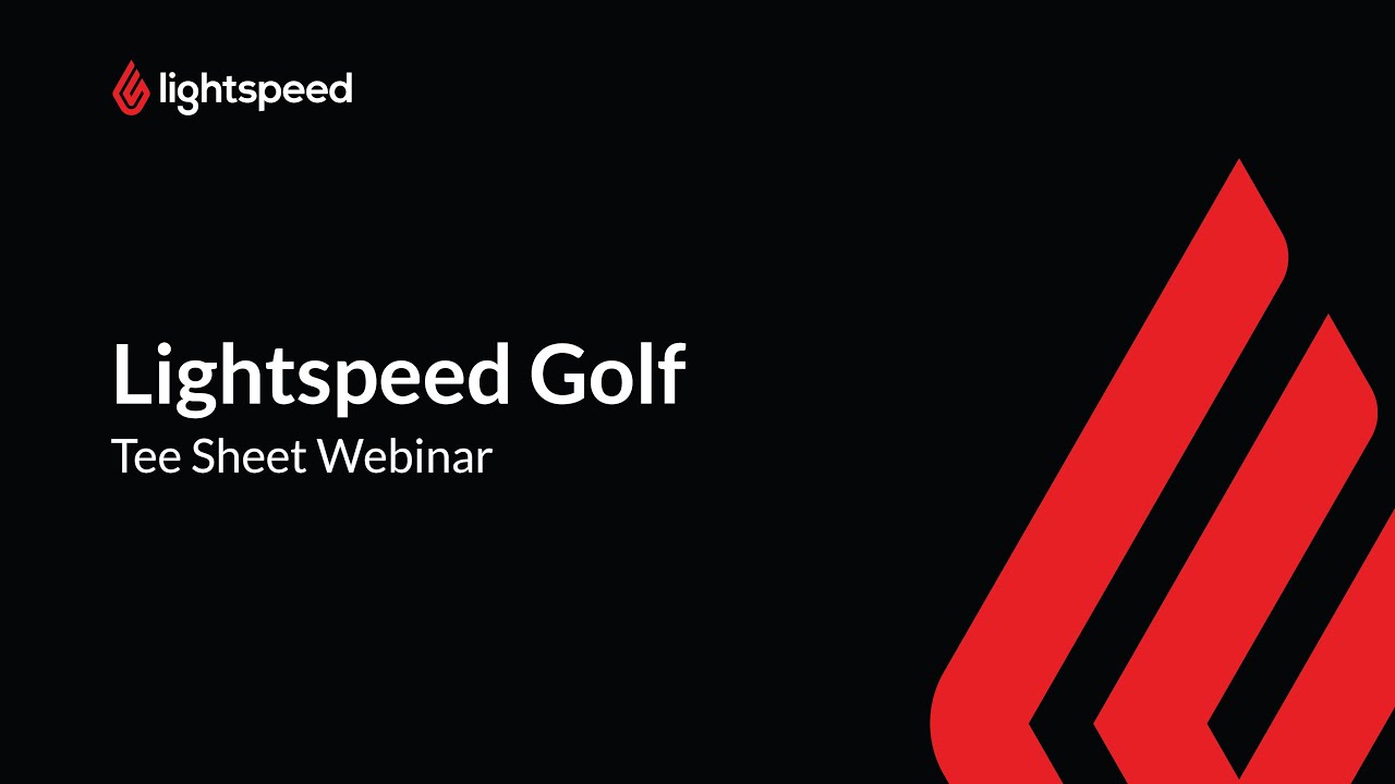 Tee Sheet Overview - Lightspeed Golf