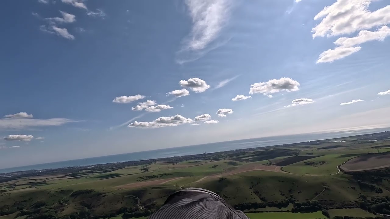 Paragliding devils dyke 13/09/24 all alone out front, did i make it back?
