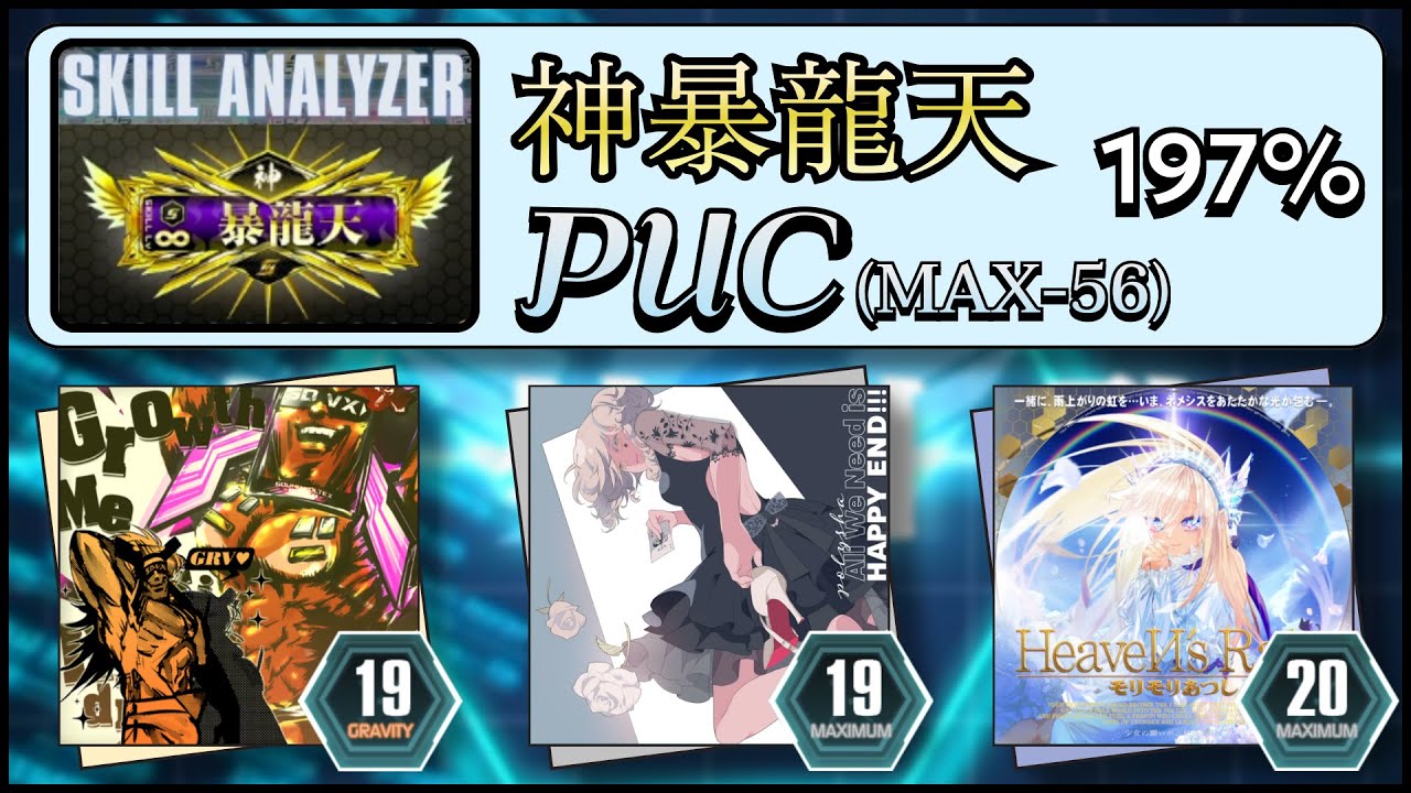 【SDVX】 Skill Analyzer 7回 暴龍天 (神) PUC