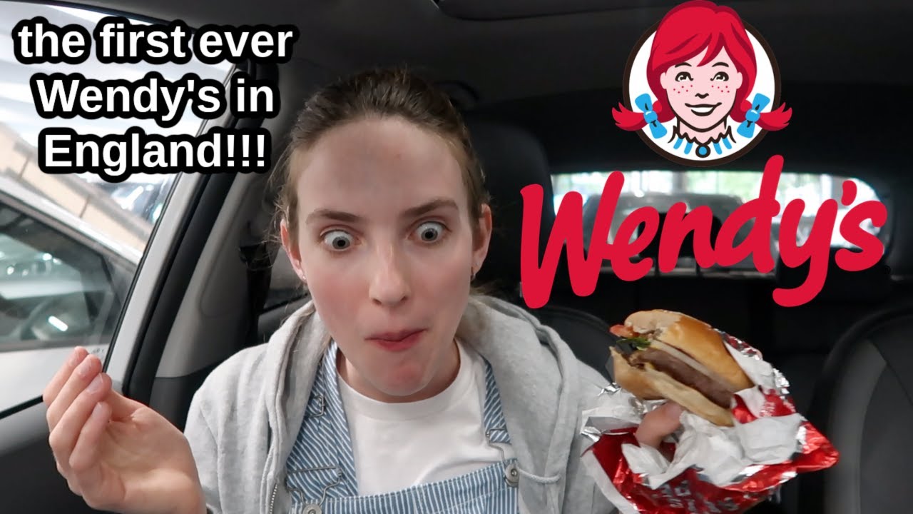 British girl tries WENDYS for the first time VLOG