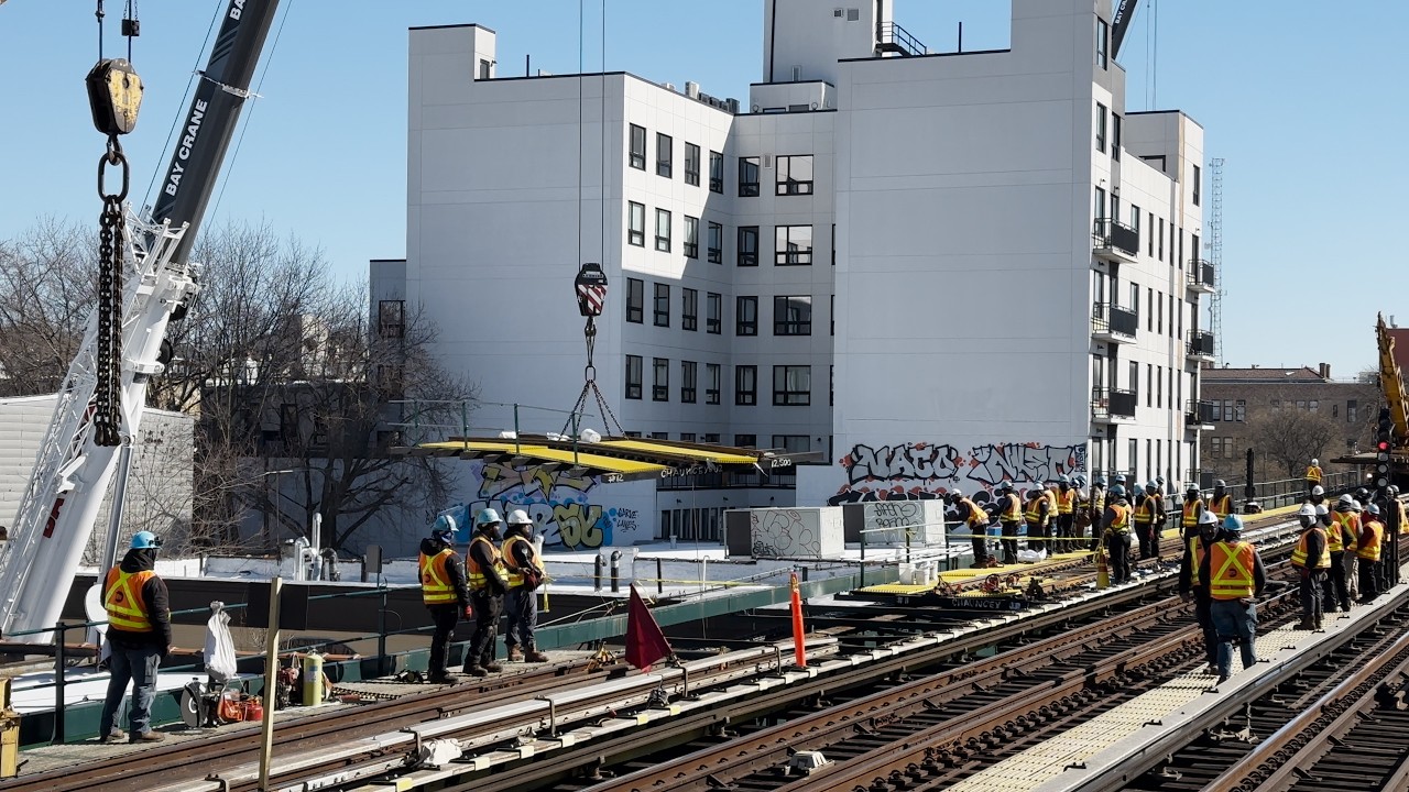 MTA NYC Subway Track Panel Replacement On The BMT Jamaica EL @ Chauncey Street (2/13/26)