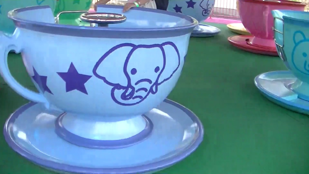 姫セン！！遊園地の定番、コーヒーカップ（ティーカップ？？）、乗ってきました！！子供向けアトラクションです！！