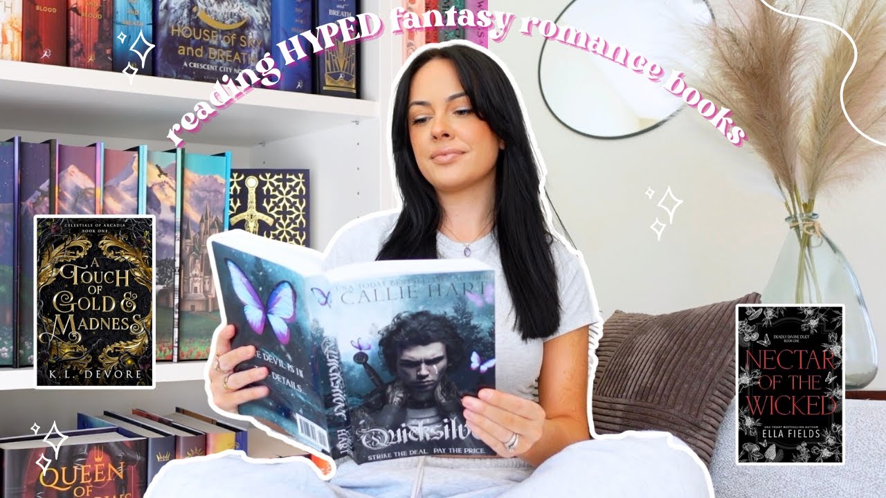 чтение хайповых фэнтезийных любовных книг 📖🪽 романтический видеоблог